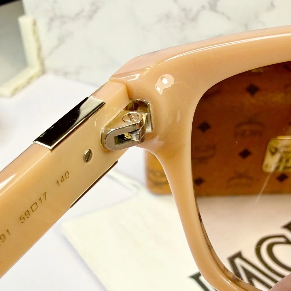 MCM Nude Logo Square Sunglasses